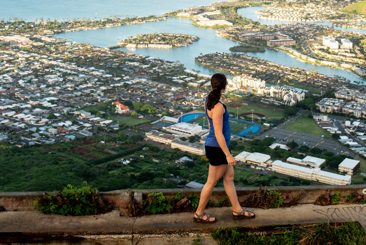 Hiking up the Koko Head Stairs on Oahu: Everything you need to know before conquering the Koko Head trail, one of the best things to do on Oahu, including where to park, when to hike, the trail stats, and more!