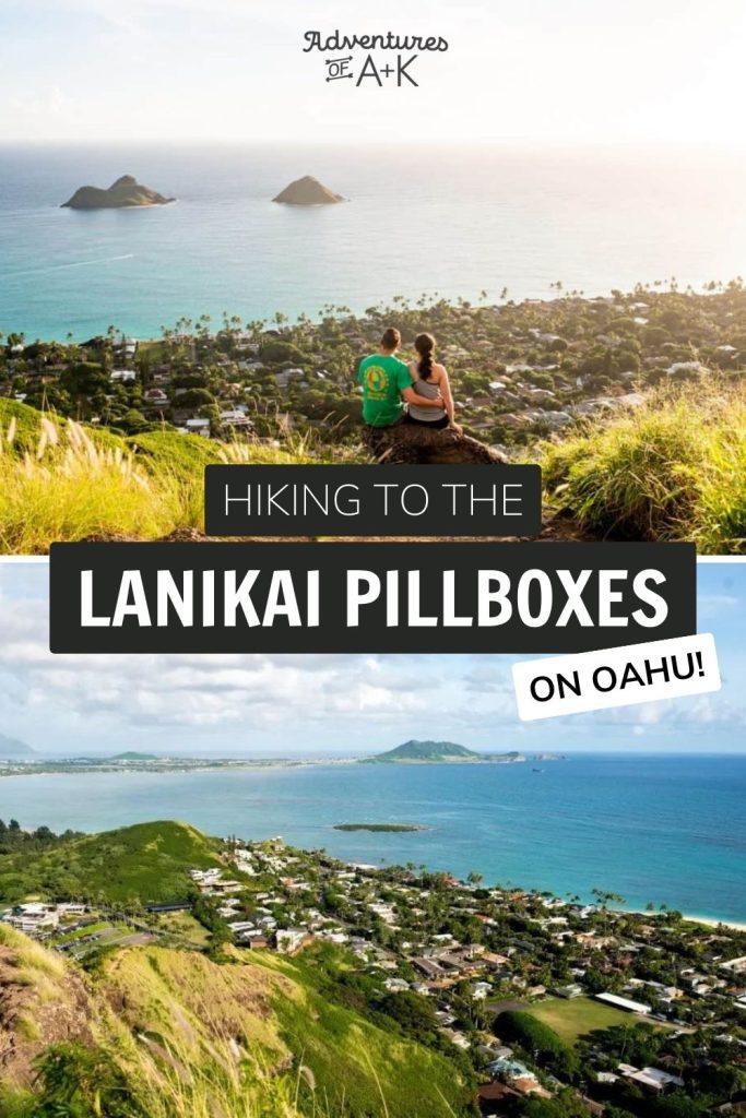 Hiking to the Lanikai Pillbox: Everything you need to know before conquering the Lanikai Pillbox Hike, one of the best things to do on Oahu, including where to park, when to hike, the trail stats, and more!