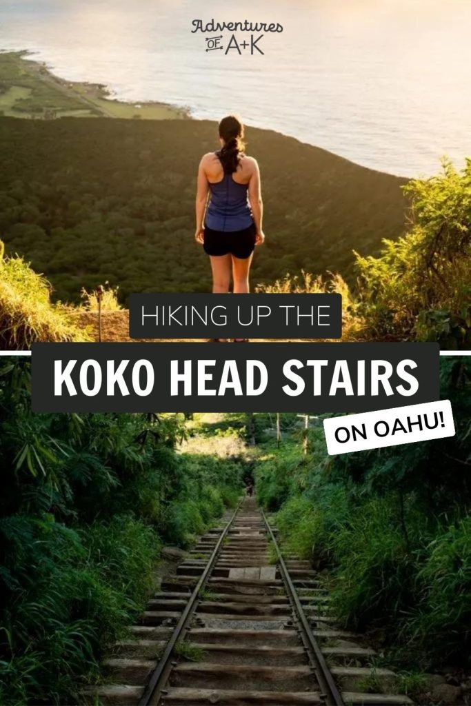 Hiking up the Koko Head Stairs on Oahu: Everything you need to know before conquering the Koko Head trail, one of the best things to do on Oahu, including where to park, when to hike, the trail stats, and more!