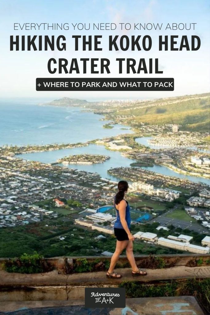 Hiking up the Koko Head Stairs on Oahu: Everything you need to know before conquering the Koko Head trail, one of the best things to do on Oahu, including where to park, when to hike, the trail stats, and more!