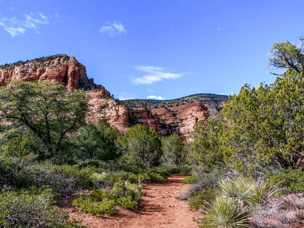 Views of the red rocks from Fay Canyon Trail, one of the best easy hikes in Sedona, Arizona