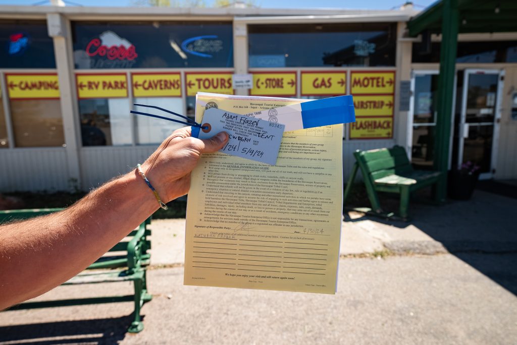 Permit for Havasupai Falls