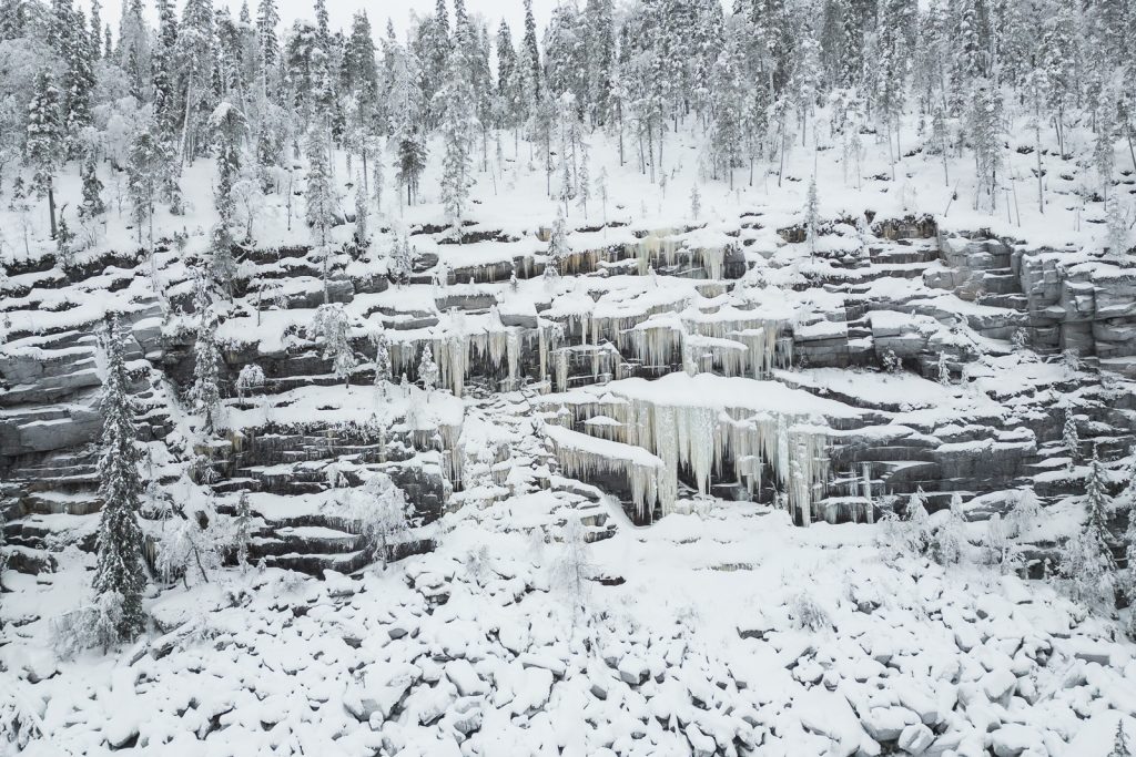 How to visit the Korouoma Canyon Frozen Waterfalls in Finland