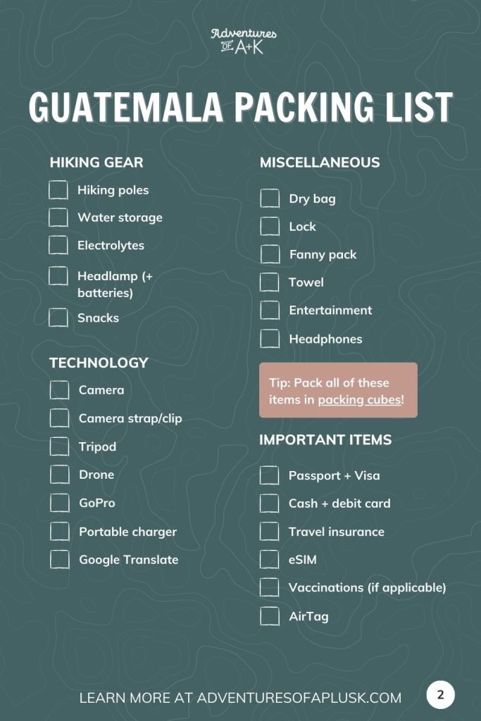 The Ultimate Guatemala Packing List (with downloadable list!)