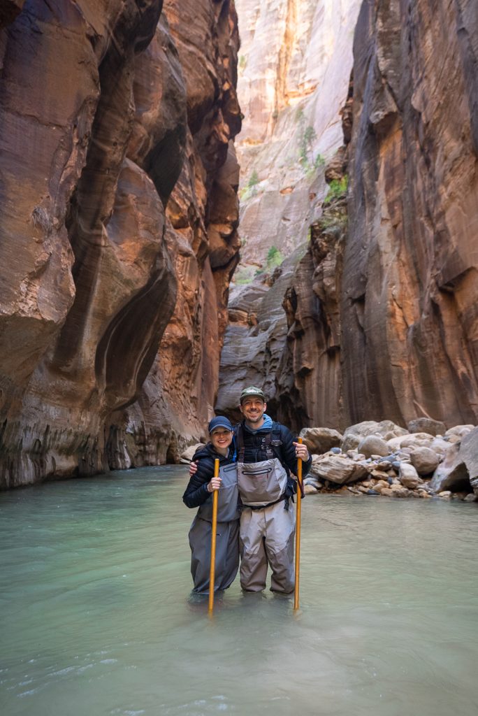 Hiking the Narrows at Zion National Park