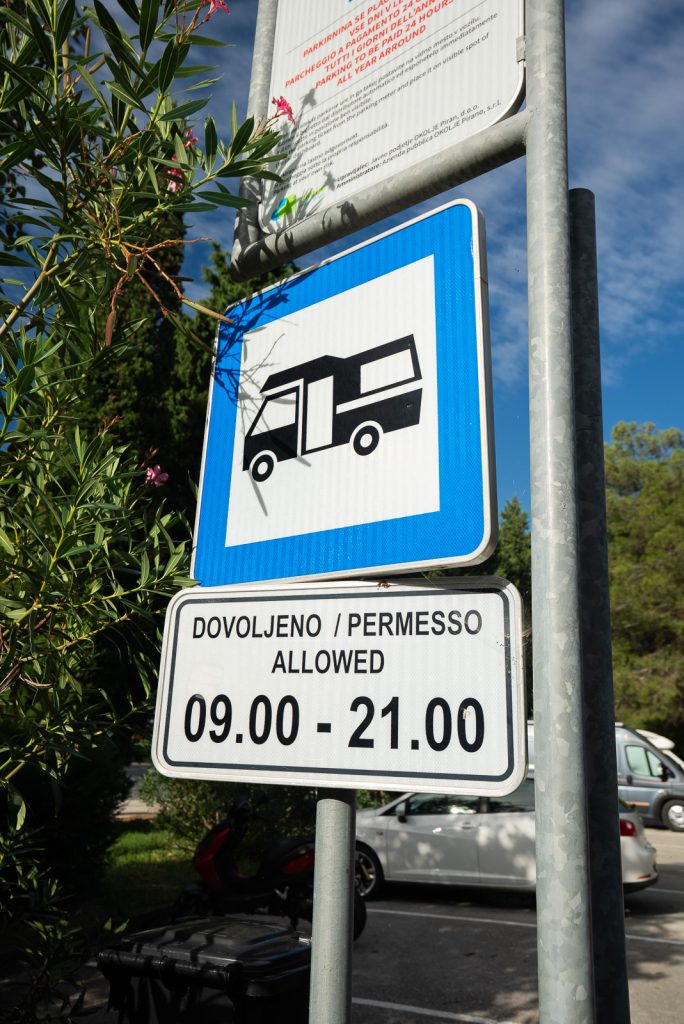Parking in Piran, Slovenia