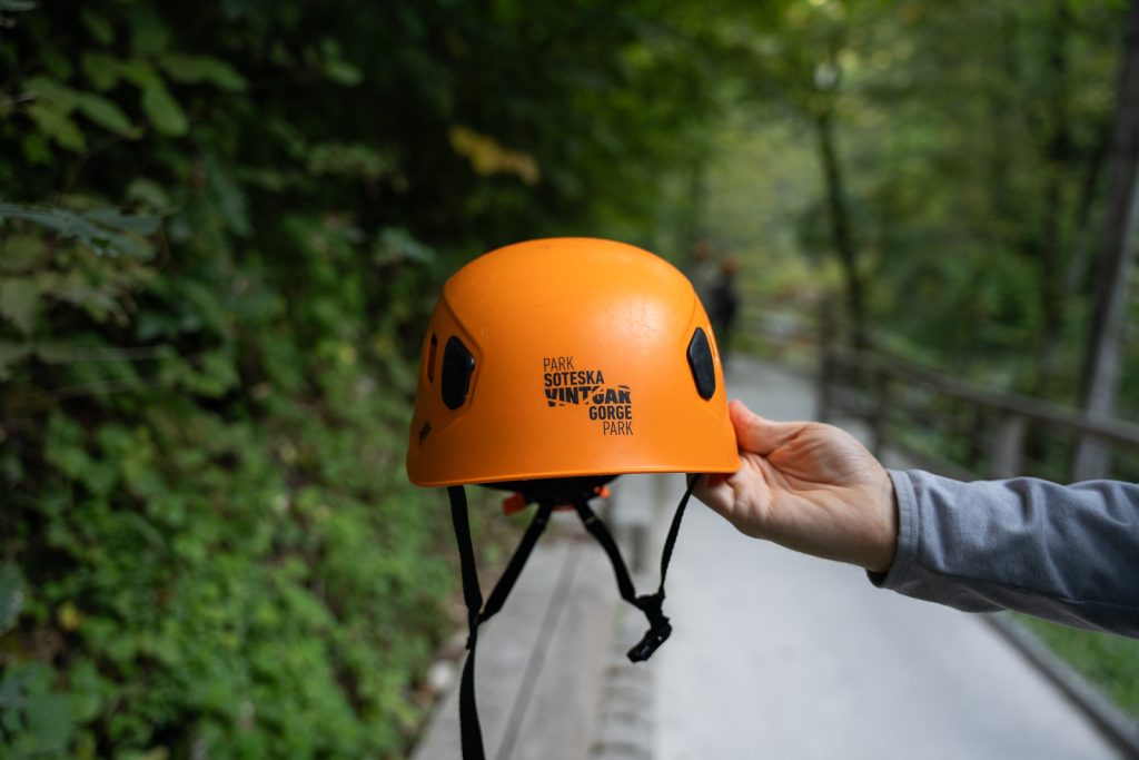 Helmets to enter Vintgar Gorge